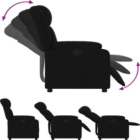 vidaXL Πολυθρόνα με Ανακλινόμενη Πόρτα Μαύρη Υφασμάτινη