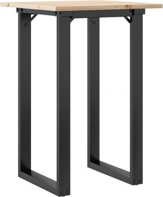 vidaXL Τραπέζι Τραπεζαρίας Πλαίσιο Ο50x50x75εκ Μασίφ Πεύκο/Ατσάλι