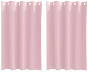 vidaXL Κουρτίνες 2 pcs Μωρουδίστικο Ροζ 175 x 140 εκ. Πολυεστέρας