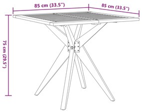 ΤΡΑΠΕΖΙ ΚΗΠΟΥ ΤΕΤΡΑΓΩΝΟ 85 X 85 X 75 ΕΚ. ΑΠΟ ΜΑΣΙΦ ΞΥΛΟ ΑΚΑΚΙΑΣ 367836