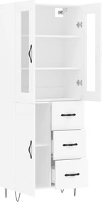 vidaXL Ντουλάπι Λευκό 69,5x34x180 εκ. από Επεξεργασμένο Ξύλο