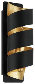 Φωτιστικό Επίτοιχο Eglo 98755 ELIZONDO Μαύρο Ματ (Black Mat)|Χρυσό Χρώμα (Gold Coloured)