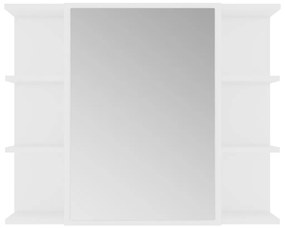 vidaXL Καθρέφτης Μπάνιου με Ντουλάπι Λευκός 80x20,5x64 εκ. Μοριοσανίδα