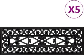 vidaXL Πατάκια Σκάλας 5 τεμ. 25 x 75 εκ. από Καουτσούκ