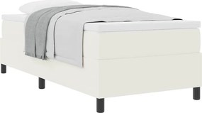 vidaXL Κρεβάτι με ελατήρια Κρέμα και Λευκό 90 x 190 cm