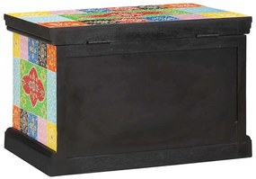 vidaXL Κουτί Αποθήκευσης Πολύχρωμο 60 x 40 x 40 εκ. Μασίφ ξύλο μάνγκο