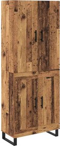 vidaXL Highboard 2 pcs Παλιό Ξύλο 69,5 x 34 x 180 εκ.