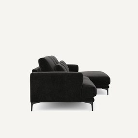 Γωνιακός καναπές XL δεξιός, από βελούδινο chenille, MARSILE