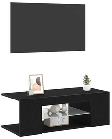 vidaXL Ντουλάπι TV Μαύρο 90 x 39 x 30 εκ. Επεξεργασμένο ξύλο