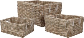 ΨΆΘΙΝΑ &amp; ΥΦΑΣΜΆΤΙΝΑ ΚΑΛΆΘΙΑ BASKET RECTANGULAR, SET OF 2 BD2000340