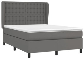 ΚΡΕΒΑΤΙ BOXSPRING ΜΕ ΣΤΡΩΜΑ ΓΚΡΙ 140X190ΕΚ. ΑΠΟ ΣΥΝΘΕΤΙΚΟ ΔΕΡΜΑ 3129031