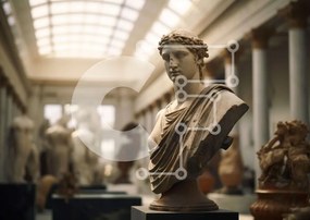Intra Συλλεκτικό Ξύλινο Παζλ Plywood  4mm - Συλλογή Αγαλμάτων και Γλυπτών σε Μουσείο Τέχνης Σε Ξύλινο Κουτί - Διαστάσεις Puzzle: 10x10 cm – 25 κομμάτια