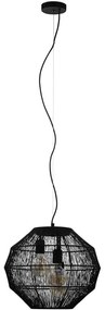 Φωτιστικό Οροφής Orbetello 390065 Φ45x150cm 3xE27 40W Black Eglo Steel