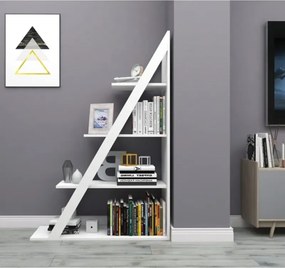 Stewehome Βιβλιοθήκη με 4 ράφια μοντέρνου σχεδιασμού (Λευκό) 100x29x151 cm