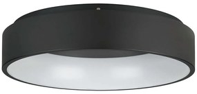 Φωτιστικό Οροφής - Πλαφονιέρα Marghera 2 390051 Φ59,5x13,5cm Dim Led 4200lm 8,8W 3000K Black-White Eglo Ατσάλι,Πλαστικό