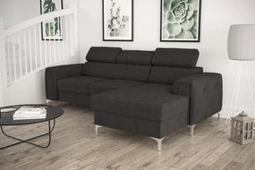 Γωνιακός Καναπές Almeria Mini-Γκρι-Δεξιά-Ύφασμα