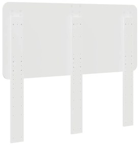 vidaXL Κεφαλάρι με κεφαλάρι Λαμπερό Λευκό 120 cm Επεξεργασμένο ξύλο