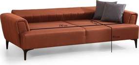 3-Seat Sofa-Bed Hamlet - Tile Red Tile Red
