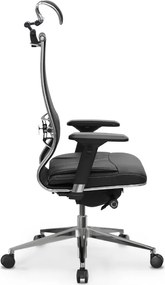 Καρέκλα γραφείου Samurai L2-6D Megapap εργονομική με ύφασμα TS Mesh και τεχνόδερμα χρώμα μαύρο 69x70x125/137εκ.