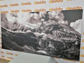 Απεικονίστε το μαγευτικό ορεινό τοπίο σε ασπρόμαυρο - 120x60