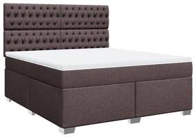 ΚΡΕΒΑΤΙ BOXSPRING ΜΕ ΣΤΡΩΜΑ ΣΚΟΥΡΟ ΚΑΦΕ 180X200 ΕΚ ΥΦΑΣΜΑΤΙΝΟ 3290577