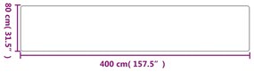 vidaXL Χαλί Διάδρομος Εμφάνιση Σιζάλ Ανθρακί 80 x 400 εκ.
