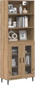 vidaXL Highboard 2 pcs Artisan Oak 69,5 x 32,5 x 180 εκ