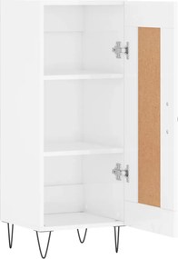 vidaXL Ντουλάπι Γυαλιστερό Λευκό 34,5x34x90 εκ. Επεξεργασμένο Ξύλο