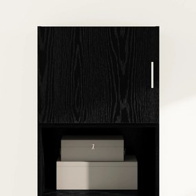 vidaXL Ντουλάπα Τοίχου Επιτοίχιο Μαύρη δρυς 50 x 42.5 x 40 εκ.