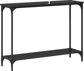 vidaXL Τραπέζι κονσόλας με ράφι Μαύρη δρυς 101 x 30.5 x 75 εκ