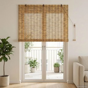 vidaXL Ρόλερ (στόρι) Καφέ 140 x 220 cm Καλάμι