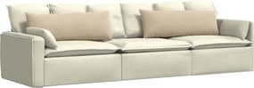 vidaXL Μαξιλάρι Καναπέ 2 pcs Κρεμ 120 x 40 cm ύφασμα