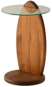 Τραπεζάκι Βοηθητικό Surf 552NOS2549 35x35x53cm Chesnut-Clear
