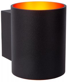 Φωτιστικό Επίτοιχο Lucide 23252-01-30 XERA Μαύρο Ματ (Black Mat)|Χρυσό Χρώμα (Gold Coloured)