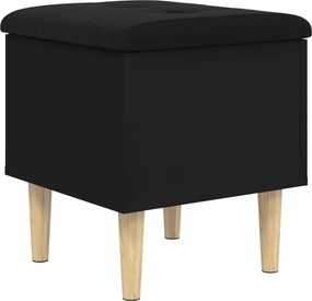 vidaXL Παγκάκι Αποθήκευσης Μαύρο 42 x 42 x 46 εκ. από Επεξεργ. Ξύλο