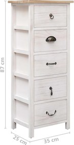 VidaXL Βοηθητικό Ντουλάπι 35x25x87 εκ. από Ξύλο Παυλώνιας