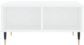 Τραπεζάκι Σαλονιού Λευκό 60 x 60 x 30 εκ. Επεξεργασμένο Ξύλο - Λευκό