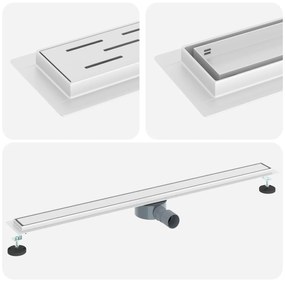 vidaXL Σιφόνι ντους 2-σε-1 με 360° σιφόνι Ασημί 100 cm