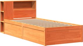 vidaXL Σκελετός Κρεβ. Χωρίς Στρώμα Καφέ Κεριού 75x190 εκ Μασίφ Πεύκο