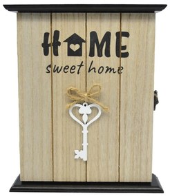 Κλειδοθήκη Ξύλινη Σε Φυσικό Χρώμα Home Sweet Home 20x6x24cm