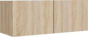 vidaXL Σετ Επίπλων Τηλεόρασης 4 Τεμαχίων Sonoma Δρυς Επεξ. Ξύλο