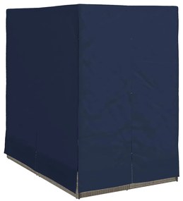 vidaXL Διπλή ξαπλώστρα με οροφή Γκρι 205 x 129 x 200 εκ PE ρατάν