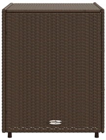 vidaXL Ντουλάπι Αποθήκευσης Κήπου Καφέ 55x59x69 εκ. Συνθετικό Ρατάν