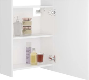 vidaXL Καθρέφτης Μπάνιου Λευκός 62,5 x 20,5 x 64 εκ. από Επεξ. Ξύλο