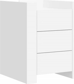 vidaXL Κομοδίνο Λευκό 45 x 50 x 65 εκ. από Επεξεργασμένο Ξύλο