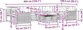 vidaXL Σειρά Καναπέ Εξωτερικού 8 pcs Άσπρο και Ανθρακί