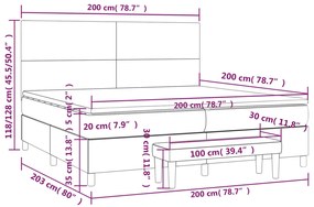 ΚΡΕΒΑΤΙ BOXSPRING ΜΕ ΣΤΡΩΜΑ ΑΝΟΙΧΤΟ ΓΚΡΙ 200X200 ΕΚ. ΒΕΛΟΥΔΙΝΟ 3137743