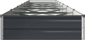 vidaXL Υψωμένο Κρεβάτι Κήπου Ανθρακί 480 x 80 x 24 εκ.