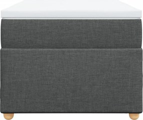 vidaXL Κρεβάτι Boxspring με Στρώμα Σκούρο Γκρι 80x200 εκ. Υφασμάτινο