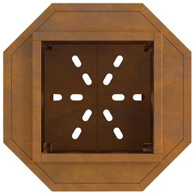 vidaXL Φωτιά Καφέ 38 x 38 x 51 cm Ατσάλι σκληρυθέν στον αέρα